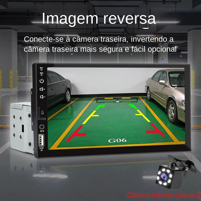 Central Multimídia MP5 Automotiva 1 Din 7" Polegadas de Tecnologia