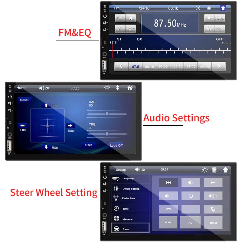 Central Multimídia MP5 Automotiva 1 Din 7" Polegadas de Tecnologia